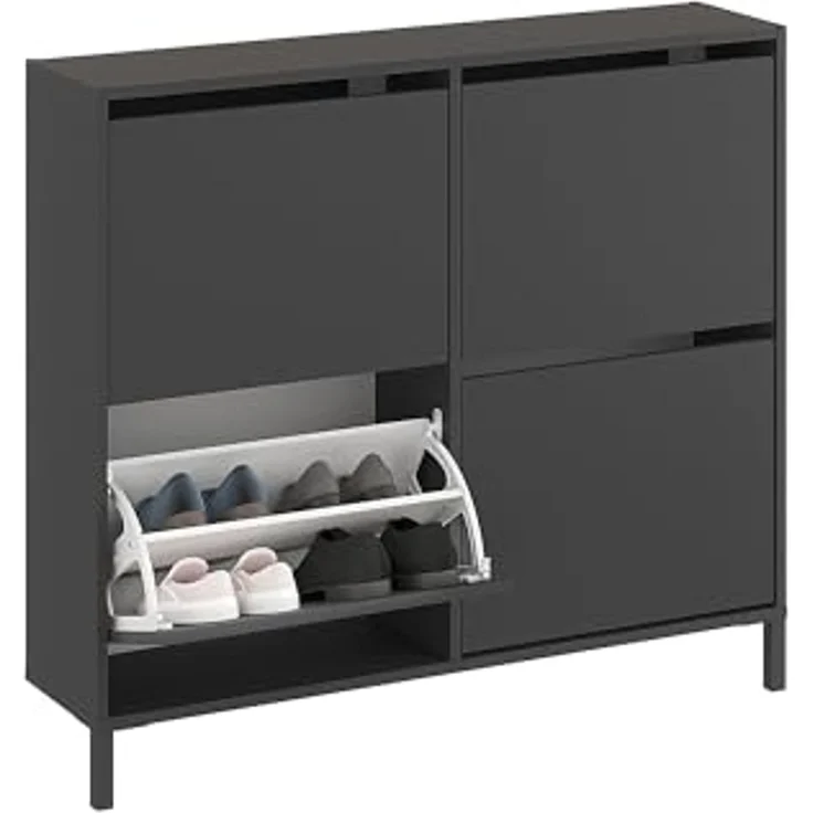 KOMTO Schuhschrank Trek 4 - Schuhregal Geschlossen mit 4 Klappen – Bild 1