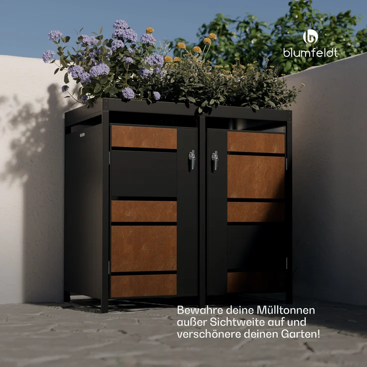 blumfeldt Mülleimer BinSafe, Mülltonnenbox Fach Treteimer Trash Bin Garbage Müll – Bild 6