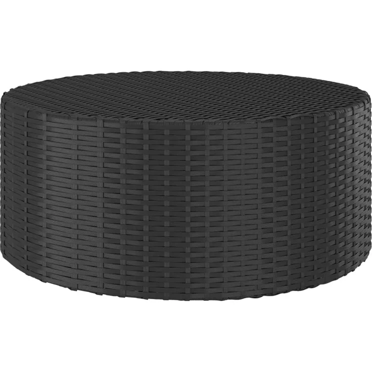 Gartentisch, Beistelltisch Schwarz 68 x 68 x 30 cm Poly Rattan