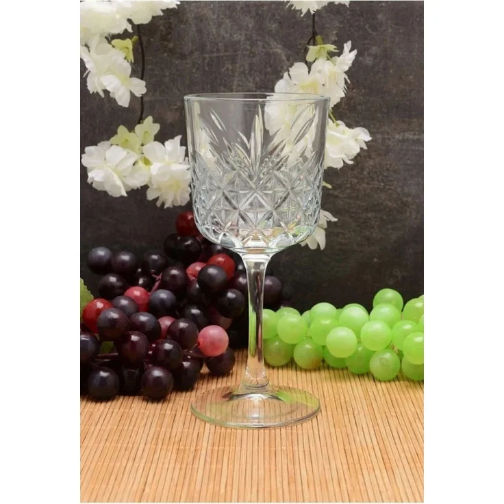 4x Rotweinglas Gin Cocktail Glas „Timeless“ im Kristall-Design – Bild 3