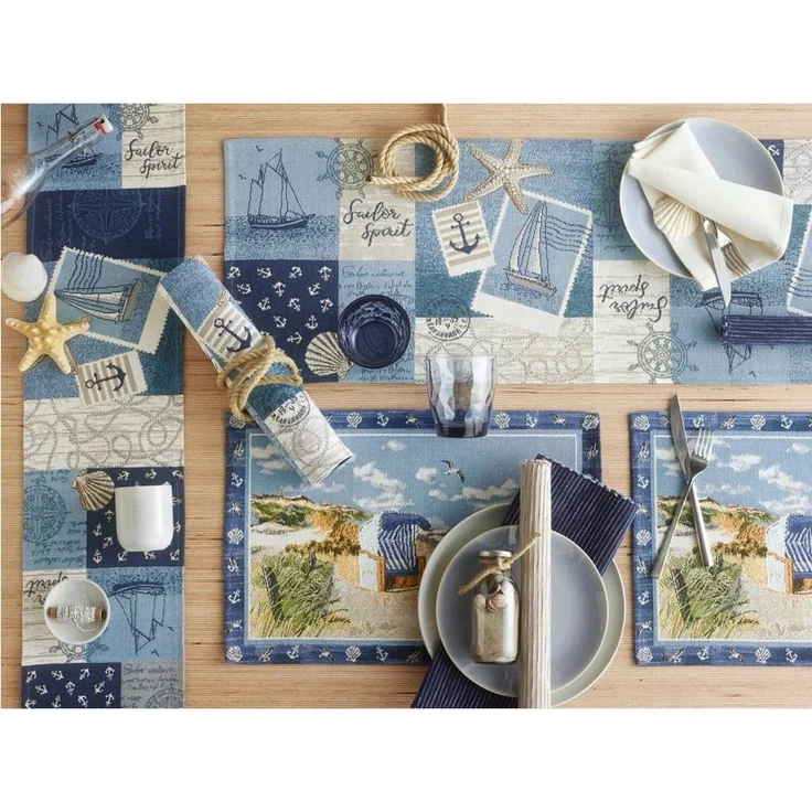 sander table + home Platzset Tischset "Sailor Patch" 2er-Pack, Gobelin Motiv – Bild 2