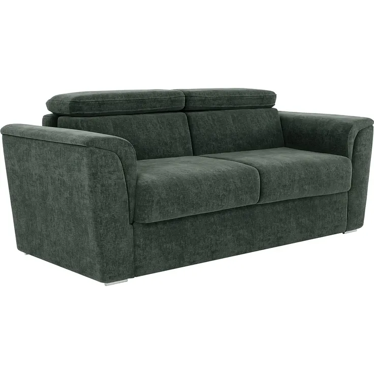 Vente-unique - RIZORA Sofa Stoff Grün - B 223 cm96 cm x H 95 cm x L 210 cm – Bild 4