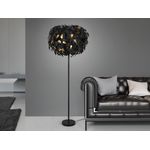 TRIO Leuchten 'Leavy' Stehlampe, ohne Leuchtmittel inkl. Fußschalter, Metall / Kunststoff schwarz / gold, Höhe: 180 cm