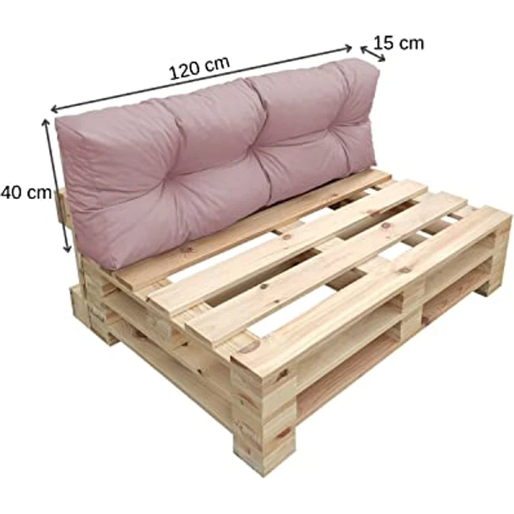 chilly pilley Palettenkissen Wasserdicht Palettenauflage Palettenpolster Palettenmöbel Gartenkissen Wasserfest Wasserabweisend viele Größen und Farben (7er Set Puderrosa) – Bild 5