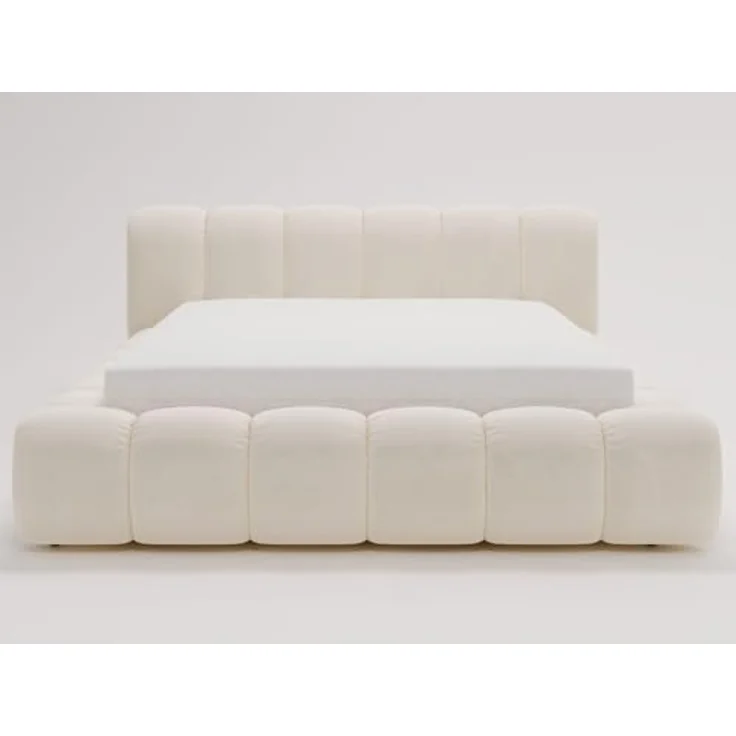 Graingold Polsterbett Doria, Creme, 140x200 cm, mit geräumigem Bettkasten und stabilem Holzrahmen – Bild 8