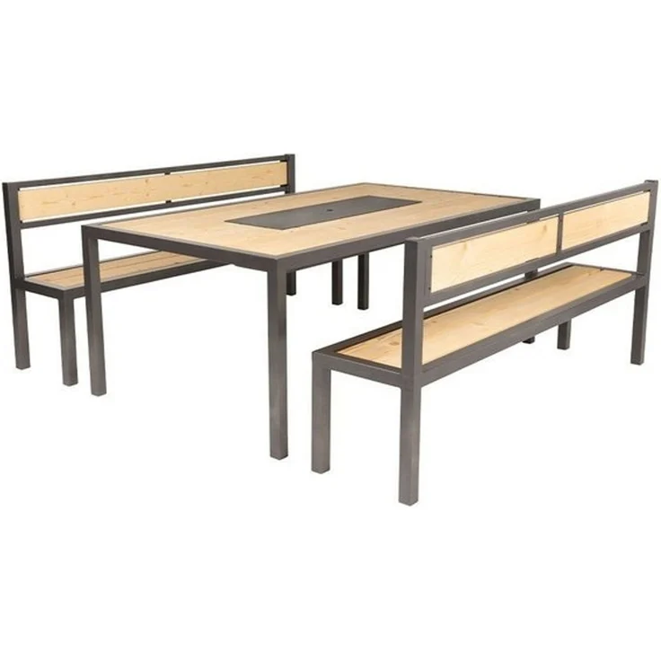 HOME DELUXE Sitzgarnitur aus Lärche NAXOS - 200 x 43 cm Made in Germany – Bild 4