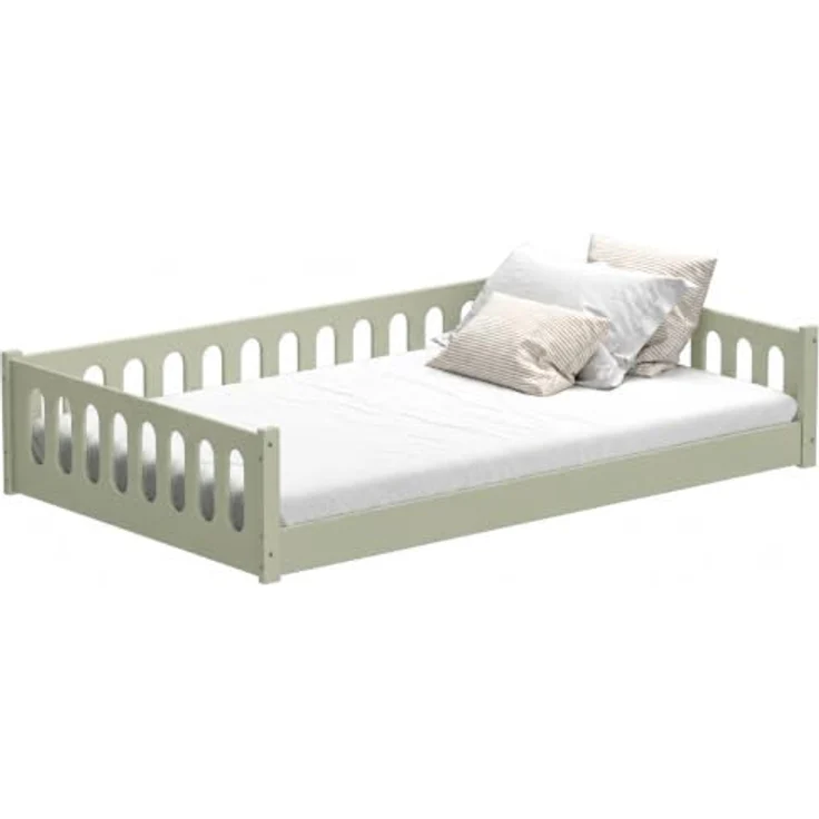 CADANI Monte 120x200 Grün Bodenbett - Rausfallschutz abnehmbar, bis 200 kg | Montessori Kinderbett, robuster Roll-Lattenrost, abgerundete Kanten, hochwertige Fertigung in der EU für langlebige Qualität – Bild 5