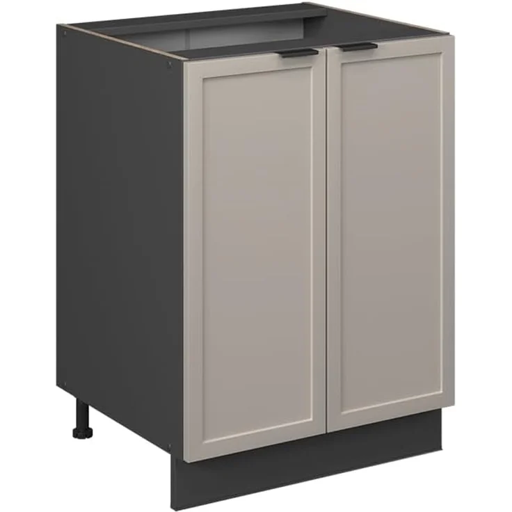 Küchenunterschrank Fame-Line GrauBeige 60 cm ohne Arbeitsplatte Vicco – Bild 1