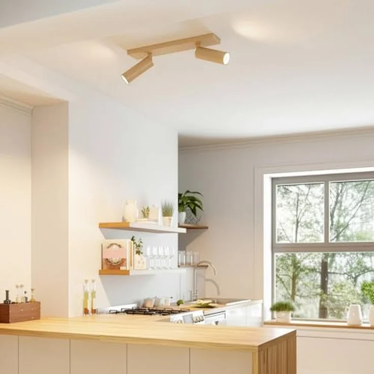 Arcchio Strahler Brinja Slim, 2-flammige Deckenlampe in Braun aus Aluminium mit GU10 Leuchtmitteln, moderne Flurleuchte – Bild 3