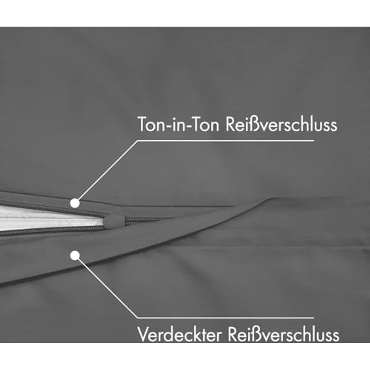 Jacobson Bettwäsche Set - 100% Baumwolle, Perkal, 3 teilig, Erhältlich in den Größen 135x200, 155x220, 200x200, 200x220, 240x220 – Bild 5