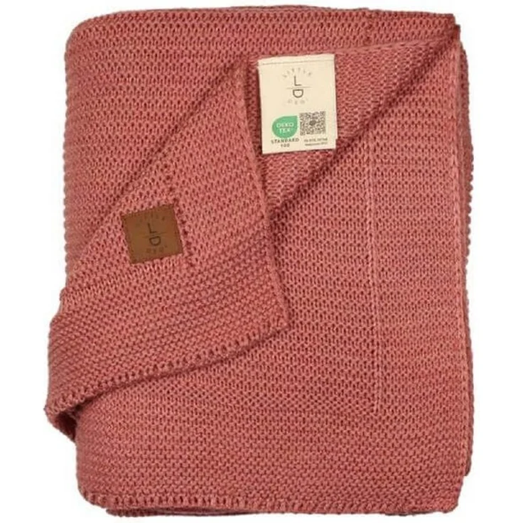 Babydecke Baby Strickdecke, Babydecke, Weich & Atmungsaktiv, 80x100cm, Rosa, Little Dedi – Bild 1