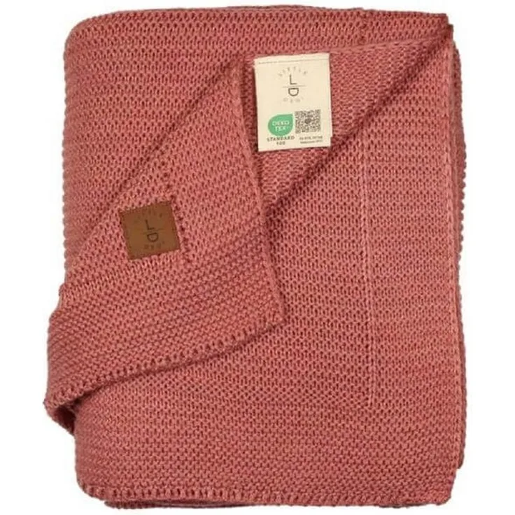 Babydecke Baby Strickdecke, Babydecke, Weich & Atmungsaktiv, 80x100cm, Rosa, Little Dedi