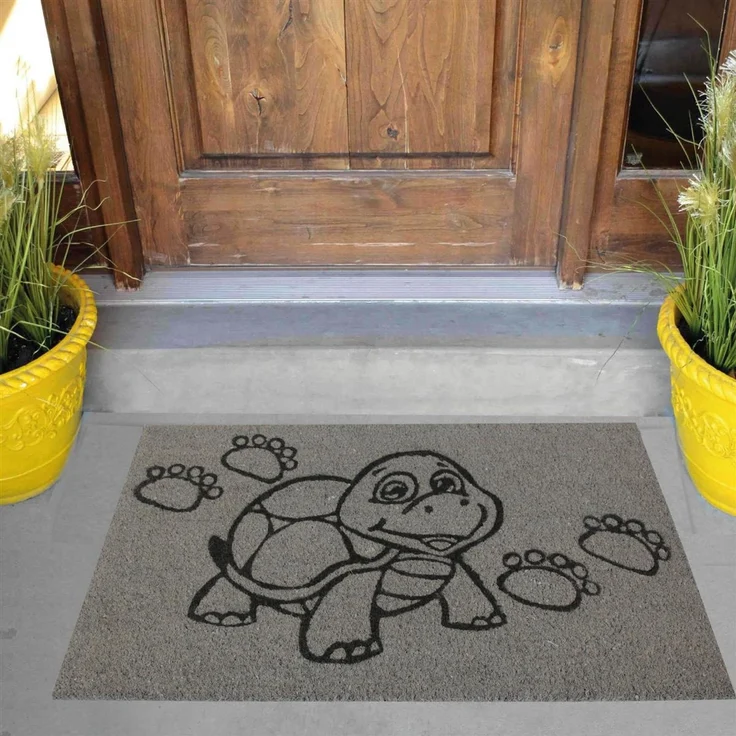 Bestlivings Fußmatte Kokos Schuhabtreter 50x75 cm in grau ( Schildkröte ), weitere Motive erhältlich – Bild 3