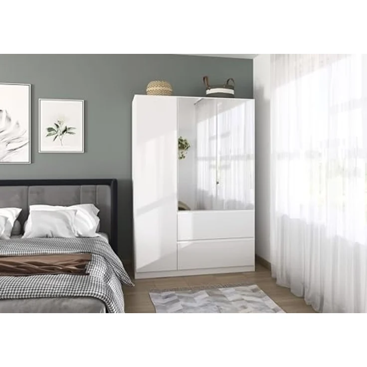 rauch Drehtürenschrank Kleiderschrank Schrank Garderobe COSTA in den Breiten 91/136/181 cm (in 3 Ausstattungen BASIC/CLASSIC/PREMIUM) mit Spiegel, grifflose Front und Push-to-Open Funktion MADE IN GERMANY – Bild 4
