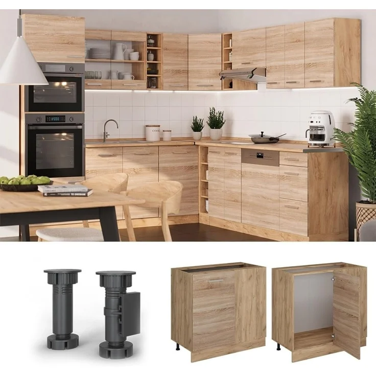 Eckunterschrank R-Line Sonoma 86 cm , AP Eiche Vicco – Bild 4