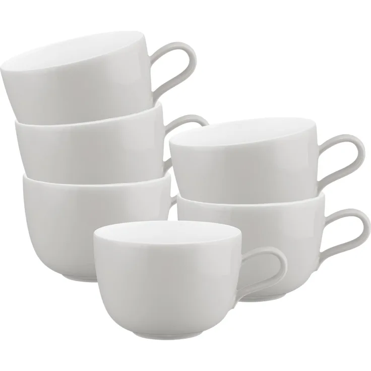 Seltmann Weiden Liberty Pure Colors Milchkaffeetasse 380 ml 6er Set - New Grey