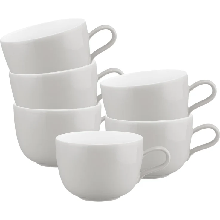 Seltmann Weiden Liberty Pure Colors Milchkaffeetasse 380 ml 6er Set - New Grey – Bild 1