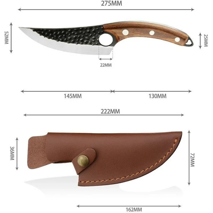 FANNOU Spickmesser Küchenmesser Scharf, Klingenlänge 14,5 cm, Ausbeinmesser für Gemüse und Fleisch, Knife Perfekt zum Schneiden – Bild 2