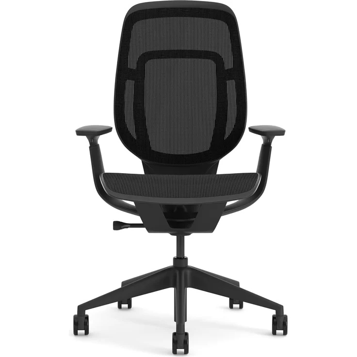 Karman Steelcase Ergonomischer Bürostuhl, höhenverstellbarer Stuhl mit Schwarz Bezug, 64.5 x 68 x 103 – Bild 4