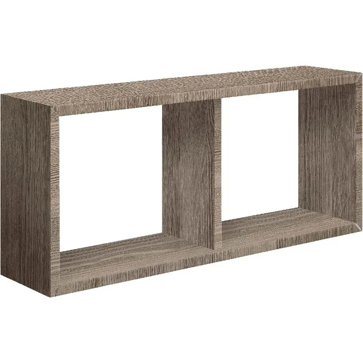 Homemania Wandregal Morgana für Wohnzimmer, Schlafzimmer, Büro, MDF, Eichenholz, 70 x 30 x 15,5 cm, Eiche Mokka, 70 X 30 X 15.5