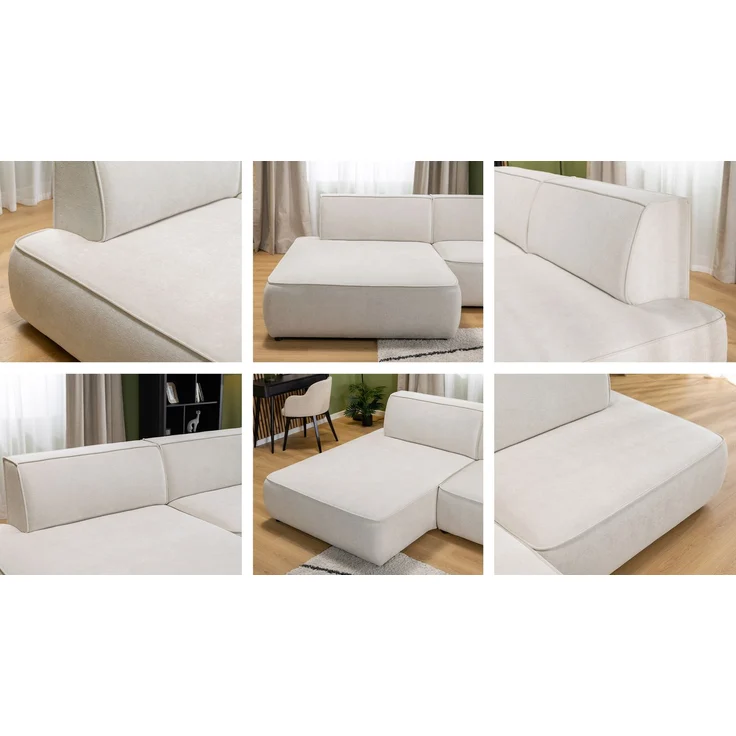 Ecksofa Zuno (Farbe: Velo 633, Seite: Links) – Bild 9