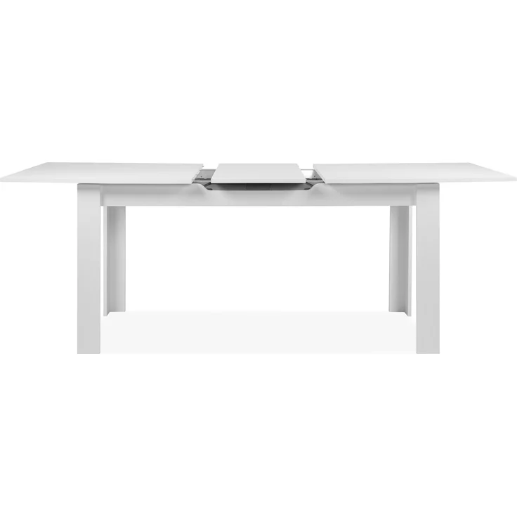 Finori Birmingham 80B Auszugstisch, weiß | Auszugstisch für Esszimmer | Maß: B x H x T ca. 160-200 x 75 x 80 cm | Zeitlos & Praktischer Auszugstisch - ausziehbar von 160 cm auf 200 cm (1 Einlegeplatte á 40 cm) – Bild 2