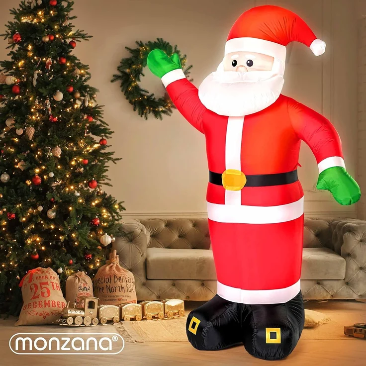 Monzana Weihnachtsmann mit Beleuchtung XXL aufblasbar – Bild 9