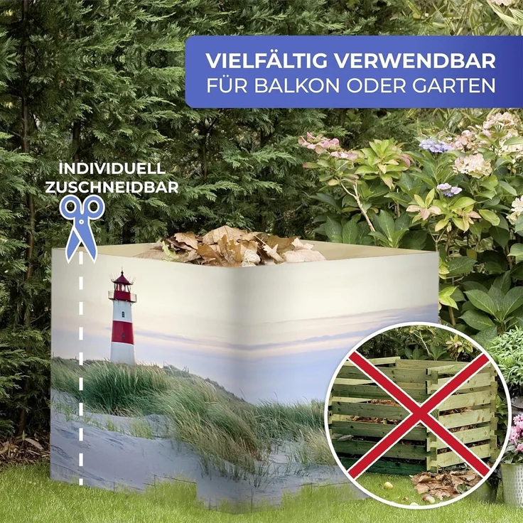 Maximex Balkon-Sichtschutz NORDSEEKÜSTE, Glasfaserverstärkte Balkonsichtschutzfolie, UV- und witterungsbeständig, Zuschneidbar, 5 m x 85 cm – Bild 7