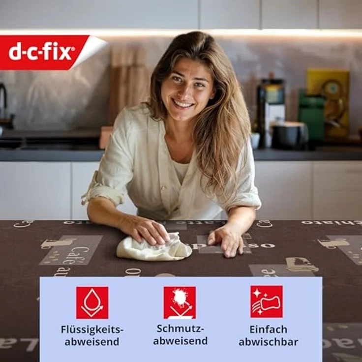 d-c-table® Tischdecke Manhattan Cappuccino 150x250 cm, schoko – Bild 2