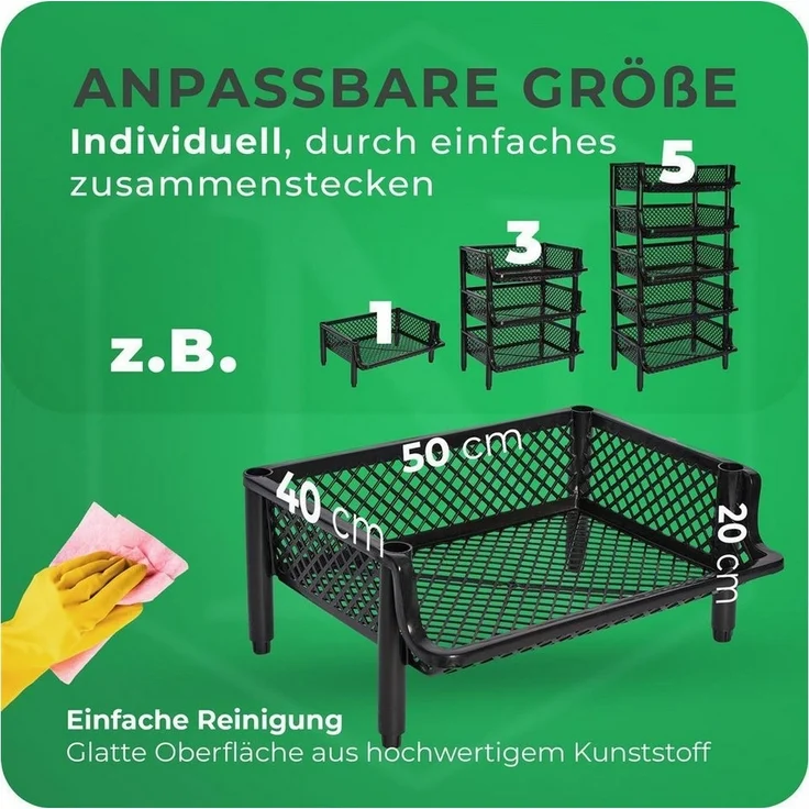 Novaliv Regal -, 5-tlg, 5x Steckregal Kunststoff – Bild 2