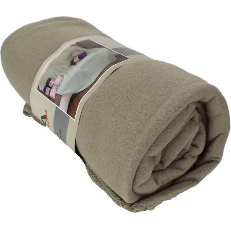 Fleecedecke Polarfleece versch. Unifarben 130x170cm Wohndecke Schlafdecke Decke sand – Bild 1