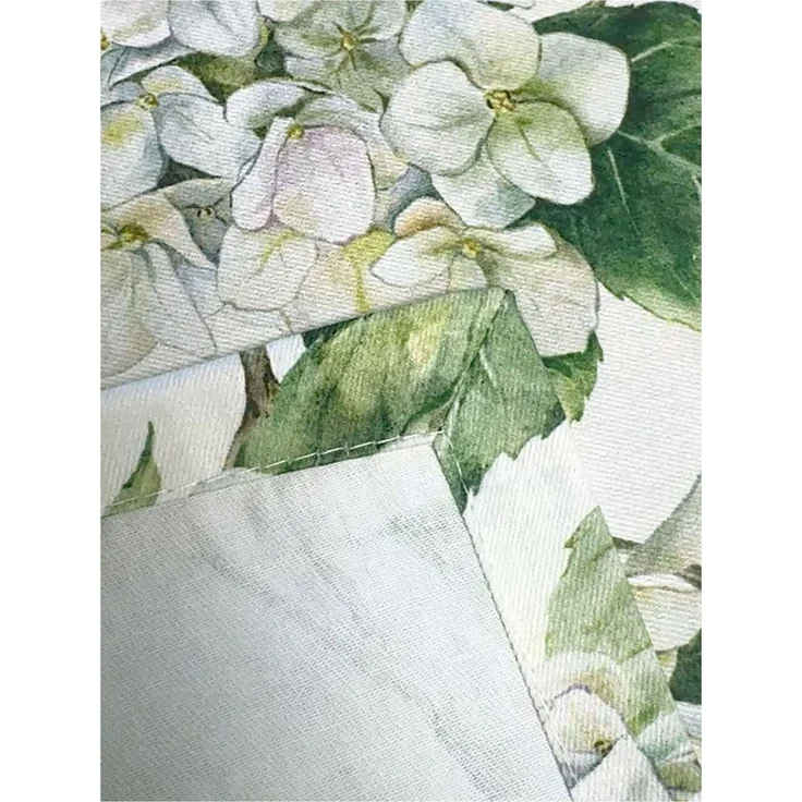 beties Tischläufer Landlust-Hortensie (1-tlg, 1 Stück), 100% Baumwolle, Hortensien in weiß, verschiedene Längen – Bild 1