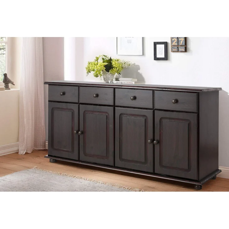 Mette | Sideboard mit 4 Türen und 2 Schubladen in Kiefer Havanna