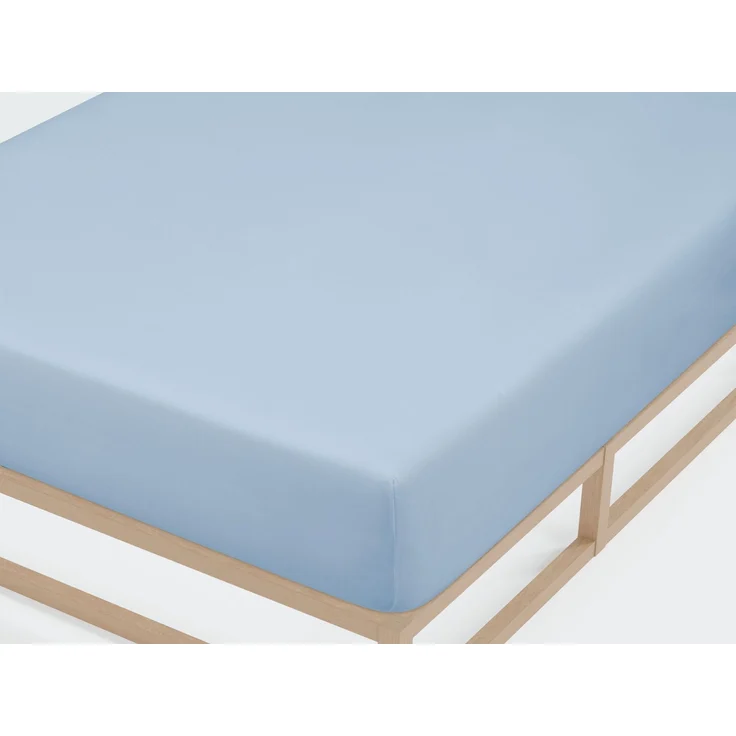 biberna Jersey-Elastic-Spannbetttuch 0077866, eisblau, 1x 180x200 cm - 200x220 cm – Bild 1