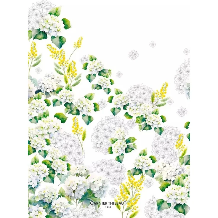 Garnier-Thiebaut Geschirrtuch Annabelle Mimosa 50x70 Cm 50% Leinen/50% Baumwolle