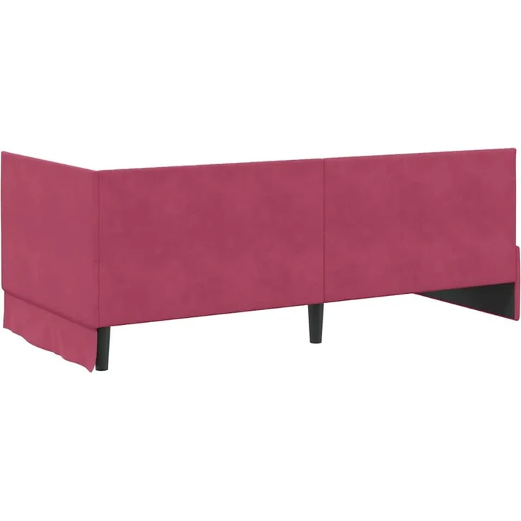 vidaXL Eckbettgestell mit Matratze mit Kopfteil 2 pcs Samt 3393812 – Bild 9