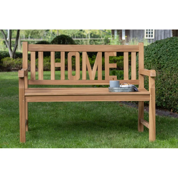 Teakholz Gartenbank HOME 120 cm – Bild 7