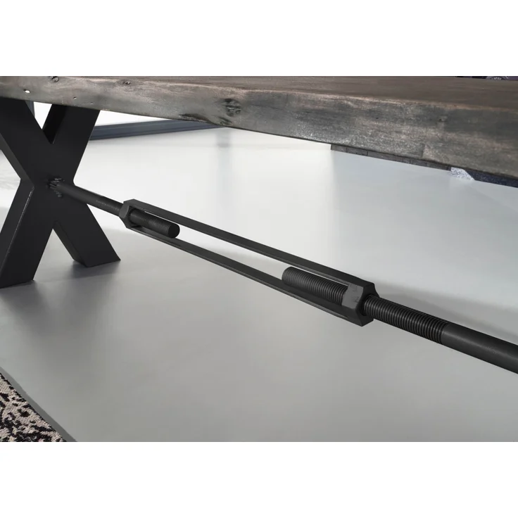 Bank Akazie 180x38x46 grau lackiert IRON LABEL #146 – Bild 5