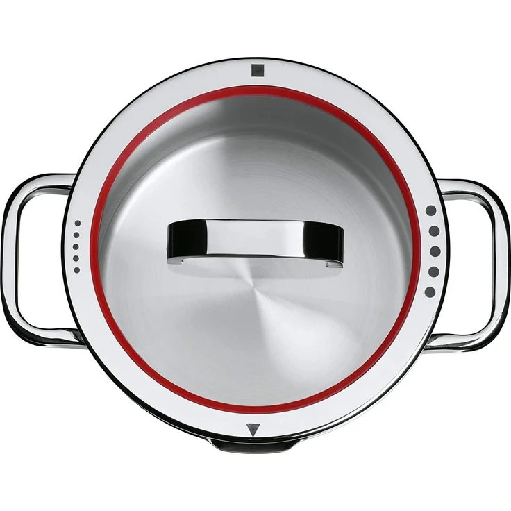 WMF 'Function 4' Topf-Set, Cromargan Edelstahl silber, Bratentopf (2,5l), Fleischtöpfe (1,9l), (3,9l), (5,7l) – Bild 2