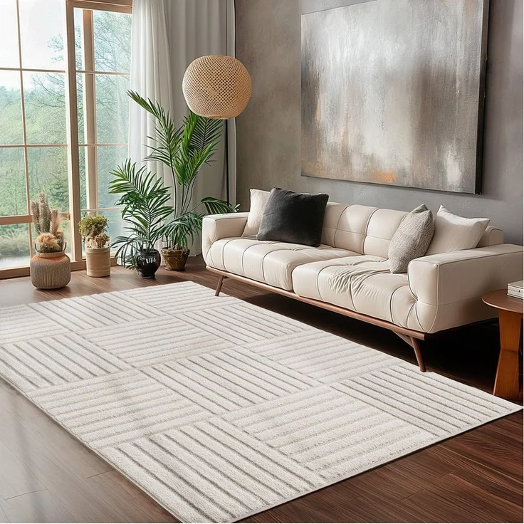 Carpettex Designteppich Skandinavischer Boho, Rund, Höhe: 8 mm, Teppich Wohnzimmer, Schlafzimmer, Gästezimmer – Bild 5