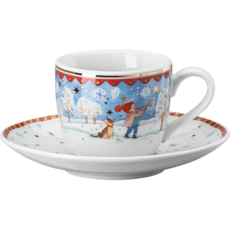 Hutschenreuther Sammelserie 2022 Espressotasse 2-tlg. Weihnachtsa.