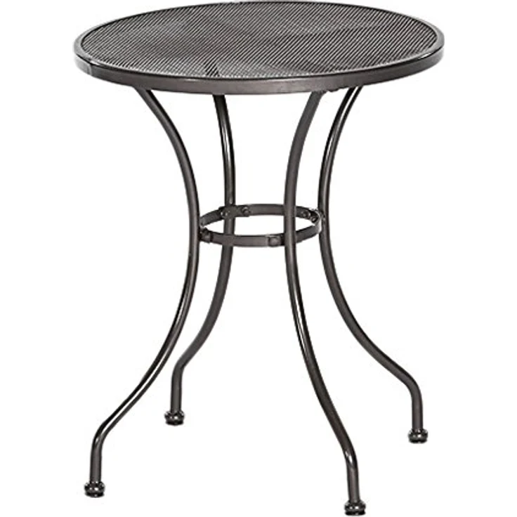 Gardenson Gartentisch, Rund, Graphit, Metall, 60x75x60 cm, Wetterfest und Pflegeleicht – Bild 1