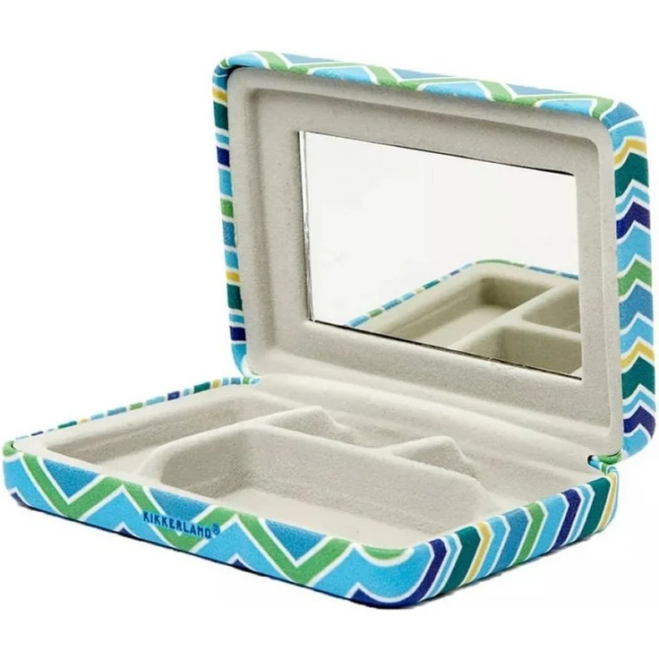WestCraft Schmucketui tragbares kleines Schmuckkästchen Etui, Reise Schmuckaufbewahrung, Schmuckschatulle Reise Mini Jewelry Box für Ringe, Ohrringe, Halskette