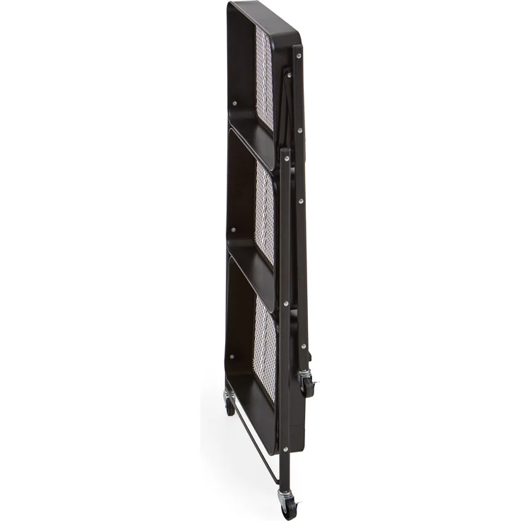 Homes & Jones Küchentrolley Bastian 31x44x78 cm aus schwarzem Metall - Rollwagen mit 3 Ablagen - Moderner Servierwagen für Küche, Essbereich & Haushalt - mobil, platzsparend – Bild 12