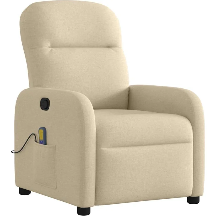 vidaXL Massagesessel Creme Stoff 4015540 – Bild 1