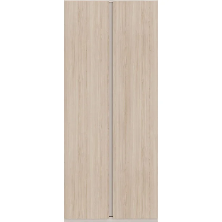 Forte PANOPTIK Kleiderschrank 90, schmaler, moderner Schrank, 2-türig, Schlafzimmer, Flur, Jugendzimmer, Holzwerkstoff, Kaschmir|Beige|Riva Eiche Holzdekor, 48 cm breit x 210,5 cm hoch x 54,2 cm tief – Bild 2