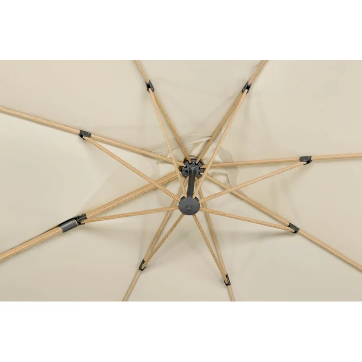 Schneider Schirme Ampelschirm, Rhodos Woody, Natur / Holz-Schwarz, 3x3 m – Bild 7