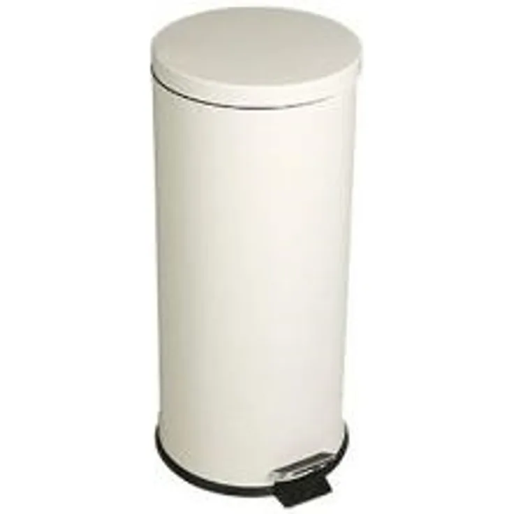 Pedaleimer 30 3 l dichtes Innenfass aus Stahl Off-White Stk.
