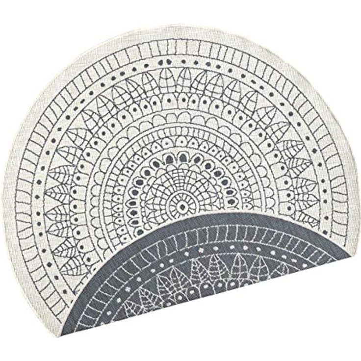 HANSE Home Teppich Porto Wendeteppich, rund, Höhe: 5 mm, In-& Outdoor, Wetterfest, Balkon, Garten, Wohnzimmer, Wasserfest – Bild 5