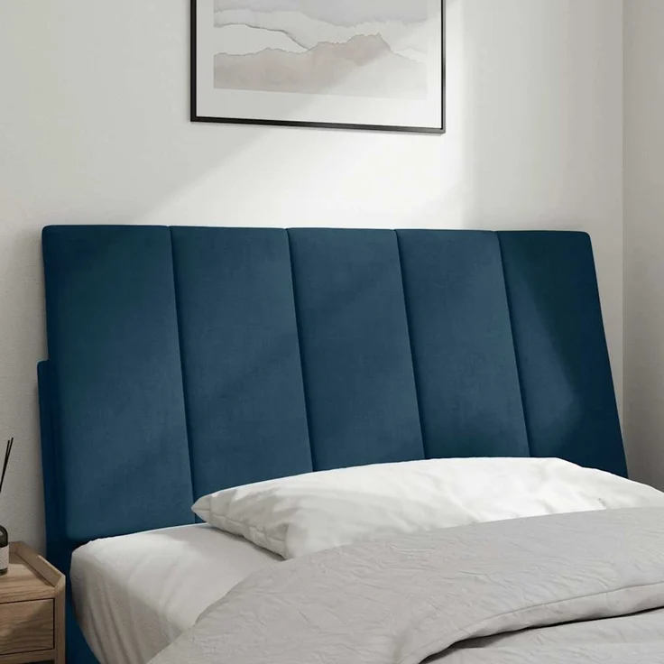 vidaXL Kopfteil-Kissen "Hanko" Blau 100 cm Samt – Bild 3